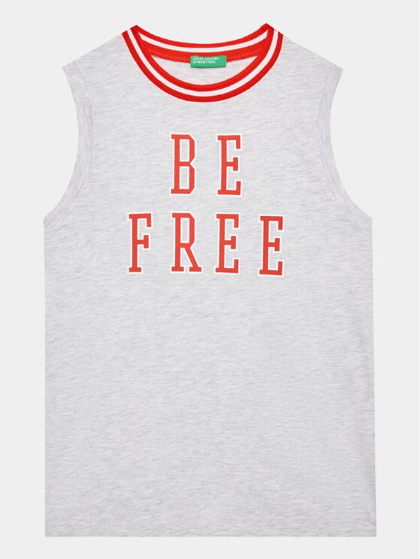 United Colors Of Benetton United Colors Of Benetton топ 3096CH00W Сив Regular Fit