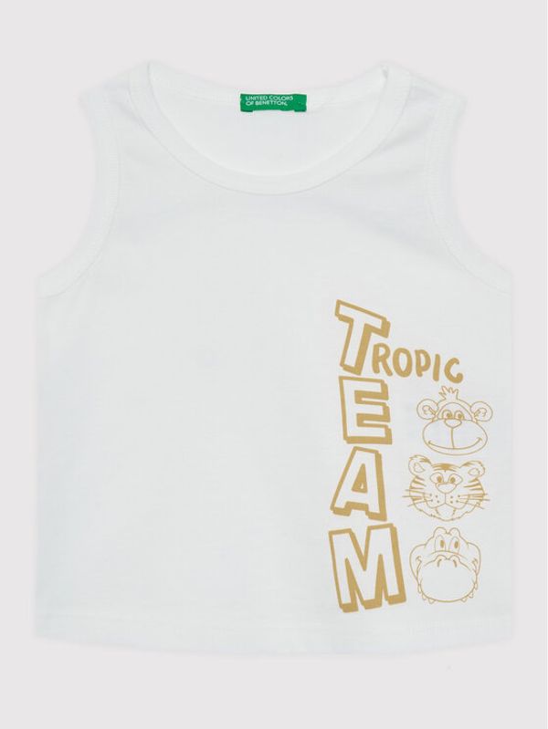 United Colors Of Benetton United Colors Of Benetton топ 3096GH003 Бял Regular Fit