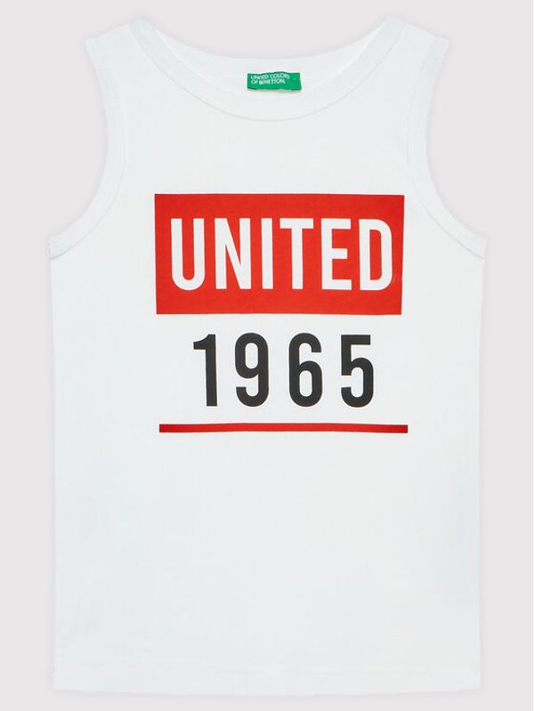 United Colors Of Benetton United Colors Of Benetton топ 3I1XCH003 Бял Regular Fit