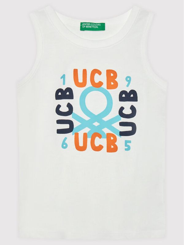 United Colors Of Benetton United Colors Of Benetton топ 3I1XGH002 Бял Regular Fit