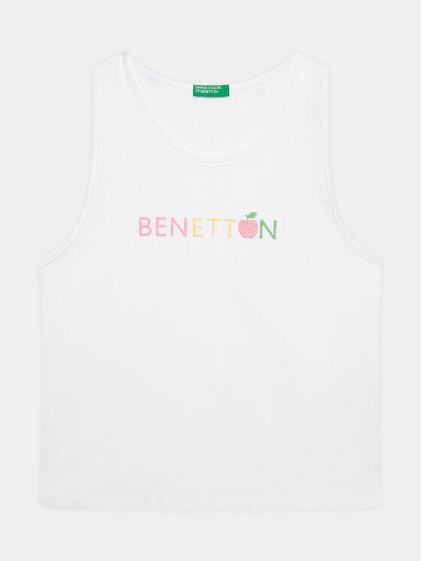 United Colors Of Benetton United Colors Of Benetton топ 3I1XGH00K Бял Regular Fit