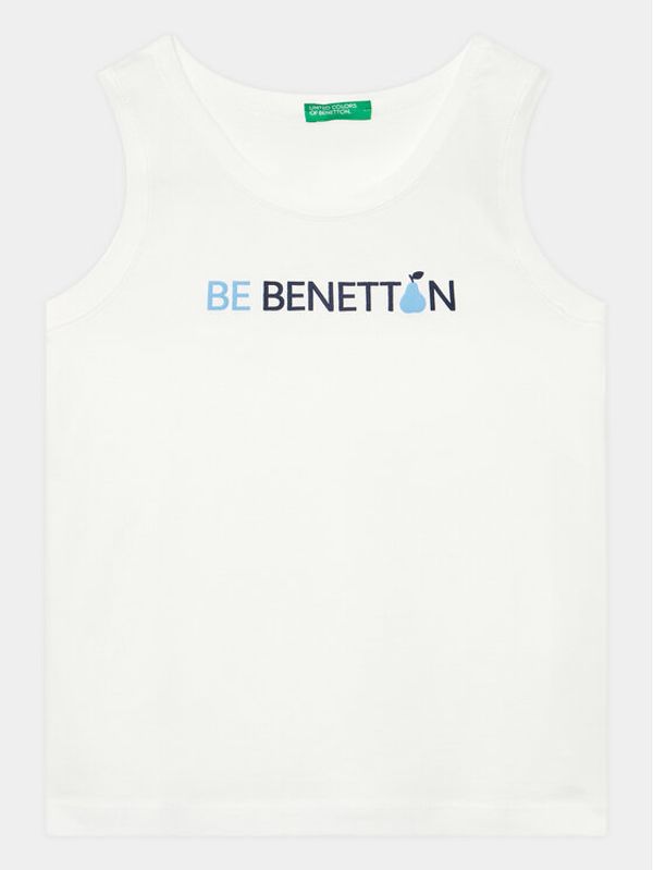 United Colors Of Benetton United Colors Of Benetton топ 3I1XGH00P Бял Regular Fit