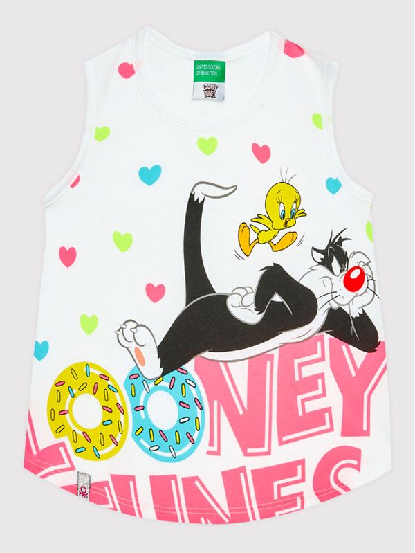 United Colors Of Benetton United Colors Of Benetton топ 3U29GH00D Бял Regular Fit