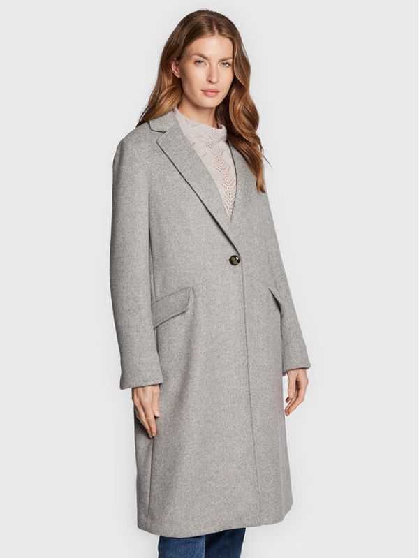 United Colors Of Benetton United Colors Of Benetton Вълнено палто 22H9DN00O Сив Regular Fit
