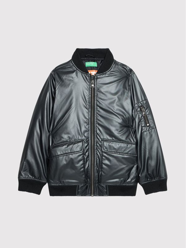 United Colors Of Benetton United Colors Of Benetton Яке бомбър 2LZ753LV0 Черен Regular Fit