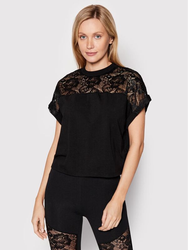 Urban Classics Urban Classics Блуза Lace TB4359 Черен Regular Fit