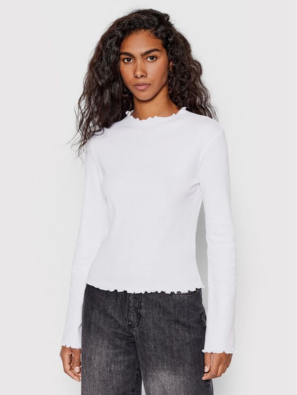 Urban Classics Urban Classics Блуза TB4746 Бял Slim Fit