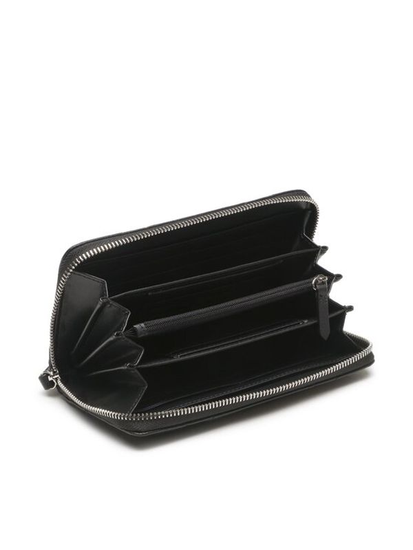 Valentino Valentino Голям дамски портфейл Cold Re VPS7AR155 Черен