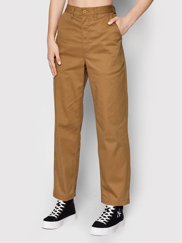 Vans Vans Чино панталони Authentic VN0A5JOH Кафяв Relaxed Fit