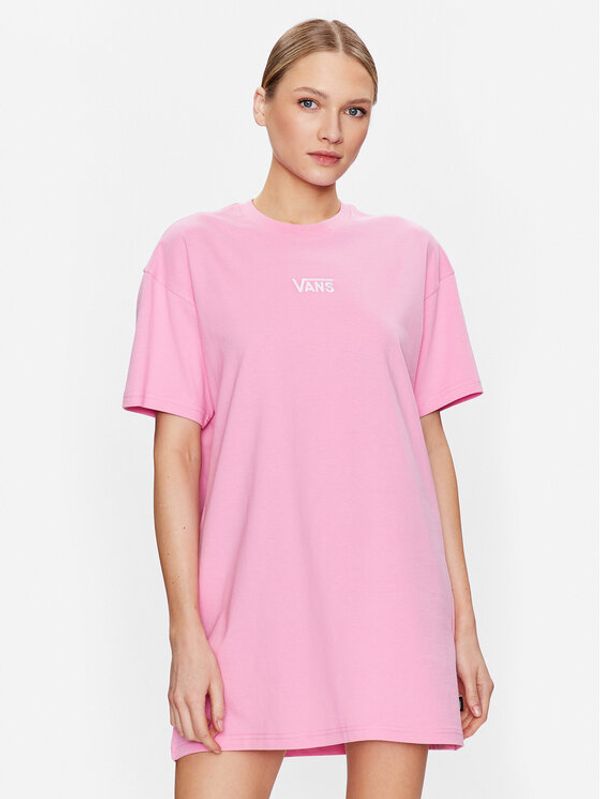 Vans Vans Ежедневна рокля Center Vee Tee Dr VN0A4RU2 Розов Regular Fit