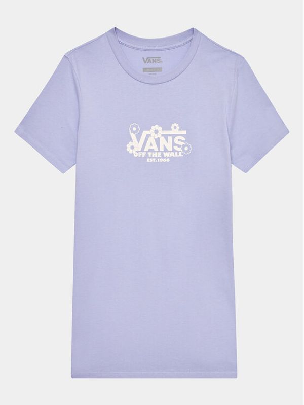 Vans Vans Ежедневна рокля Floral Check Daisy Tee Dress VN000AEH Виолетов Relaxed Fit