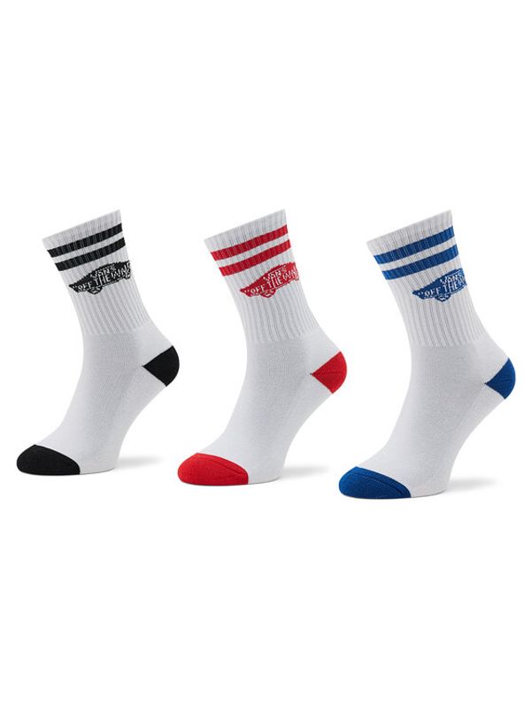 Vans Vans Комплект 3 чифта дълги чорапи мъжки Stripe Crew VN0A7PT9 Бял