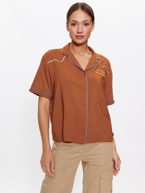 Vans Vans Риза Dusk Downer Ss Top VN00076C Кафяв Relaxed Fit