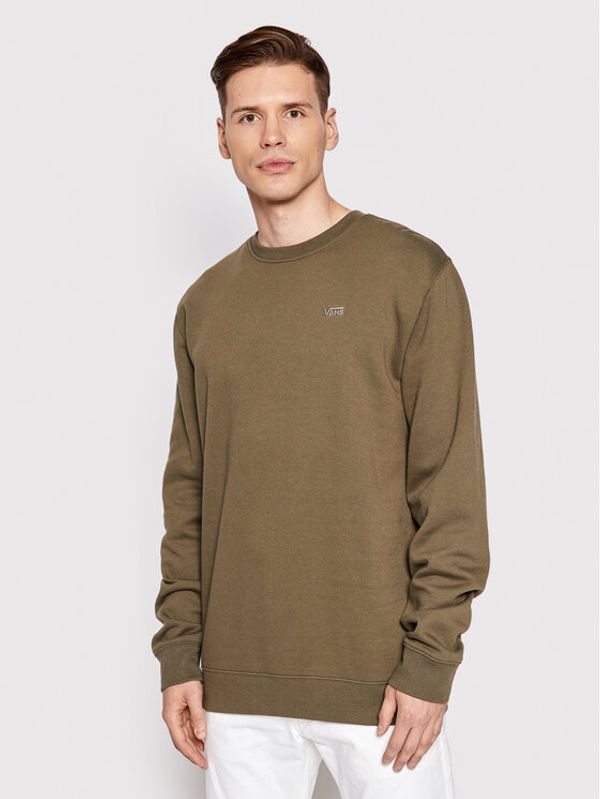 Vans Vans Суитшърт Basic Crew Flee VN0A3HQ1 Зелен Regular Fit