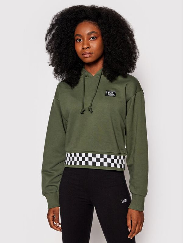 Vans Vans Суитшърт Boom Boom 66 VN0A5JGD Зелен Cropped Fit