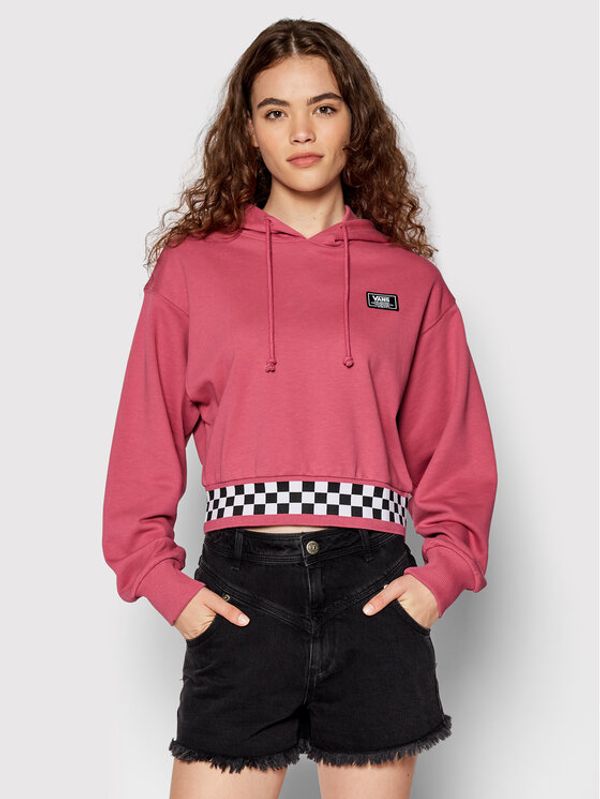 Vans Vans Суитшърт Boom Boom Check VN0A7YKF Розов Relaxed Fit
