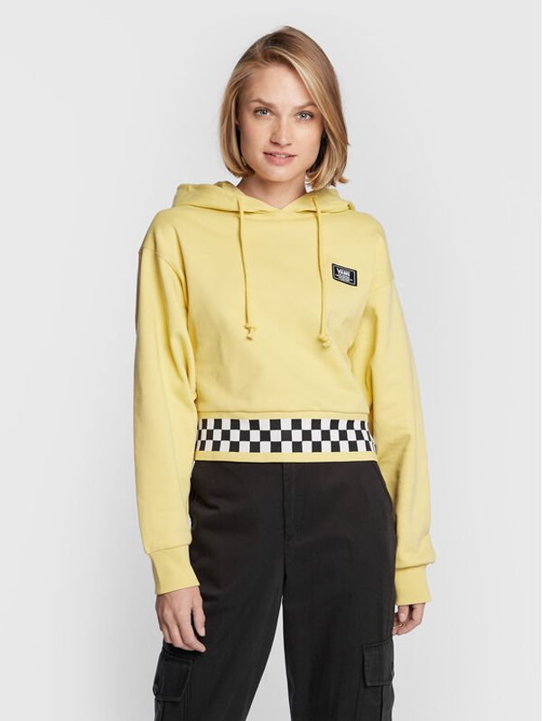 Vans Vans Суитшърт Boom Boom Check VN0A7YKF Жълт Relaxed Fit