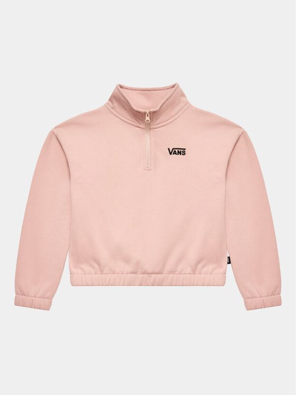Vans Vans Суитшърт Half Zip Mock Pullover VN00077V Розов Regular Fit