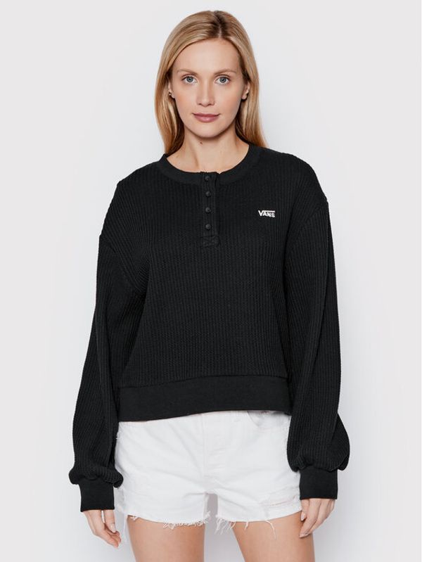 Vans Vans Суитшърт Laid Back Henley VN0A5LKB Черен Relaxed Fit