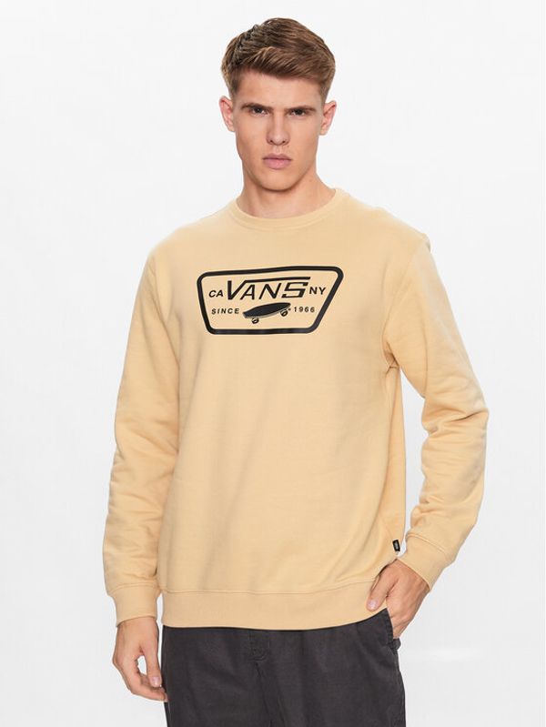 Vans Vans Суитшърт Mn Full Patch Crew Ii VN0A45CI Бежов Classic Fit