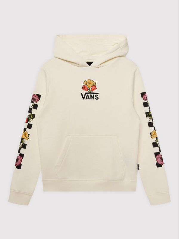 Vans Vans Суитшърт Poppin Poppies VN0A7YVF Бял Regular Fit