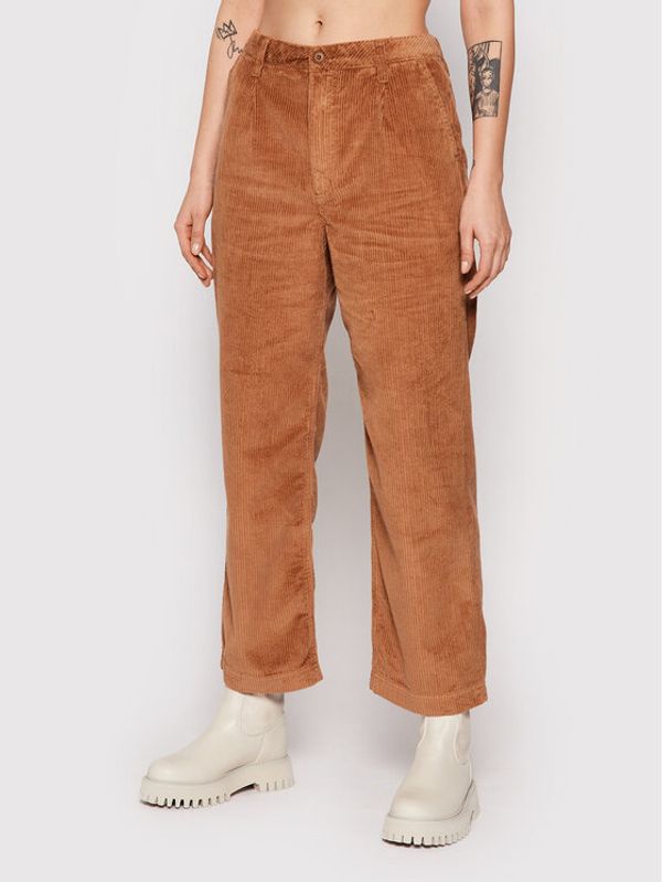 Vans Vans Текстилни панталони Marty Cord VN0A5LJD Кафяв Regular Fit