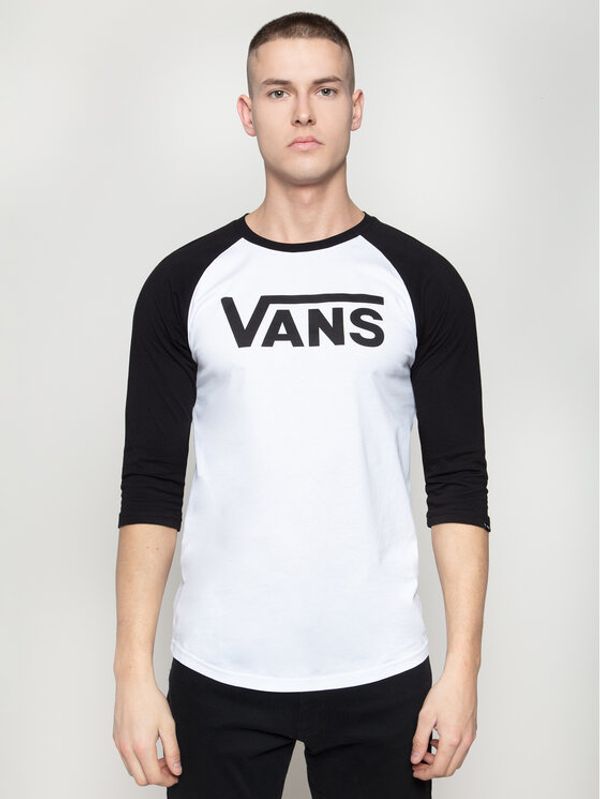 Vans Vans Тениска с дълъг ръкав Classic Ragl VN0002QQYB21 Бял Slim Fit