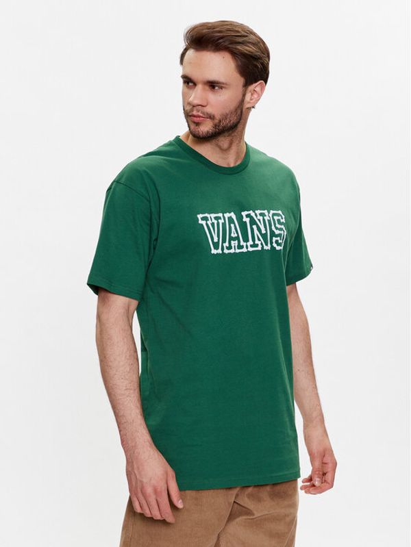 Vans Vans Тишърт Bones VN00003X Зелен Regular Fit