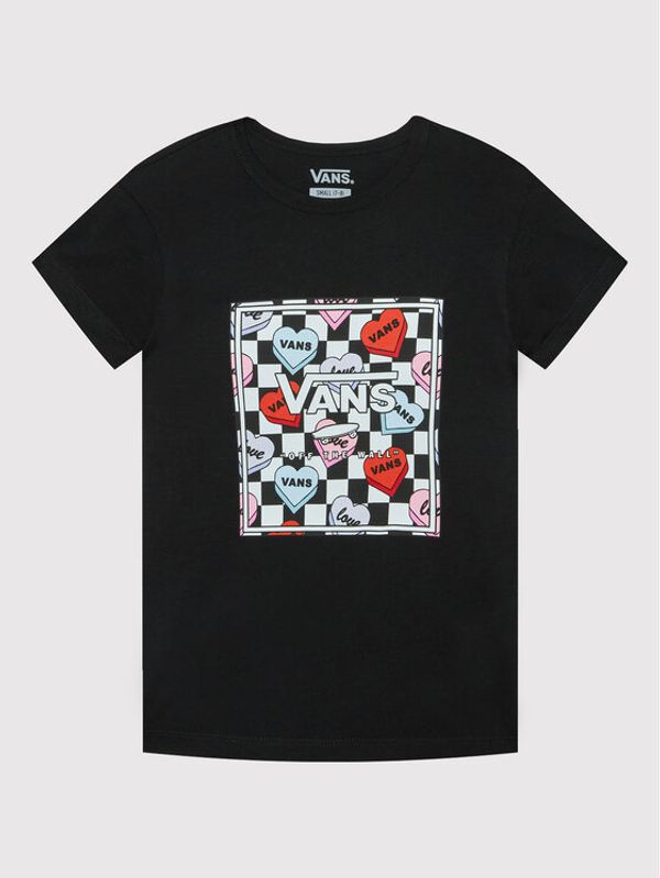 Vans Vans Тишърт Candy Hearts VN0A5LEF Черен Regular Fit