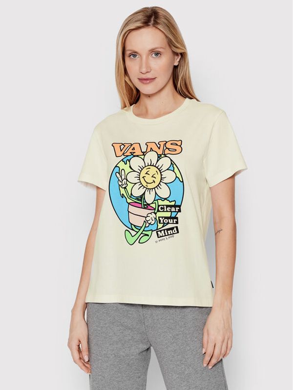 Vans Vans Тишърт Clear Mind VN0A5LCW Бял Regular Fit