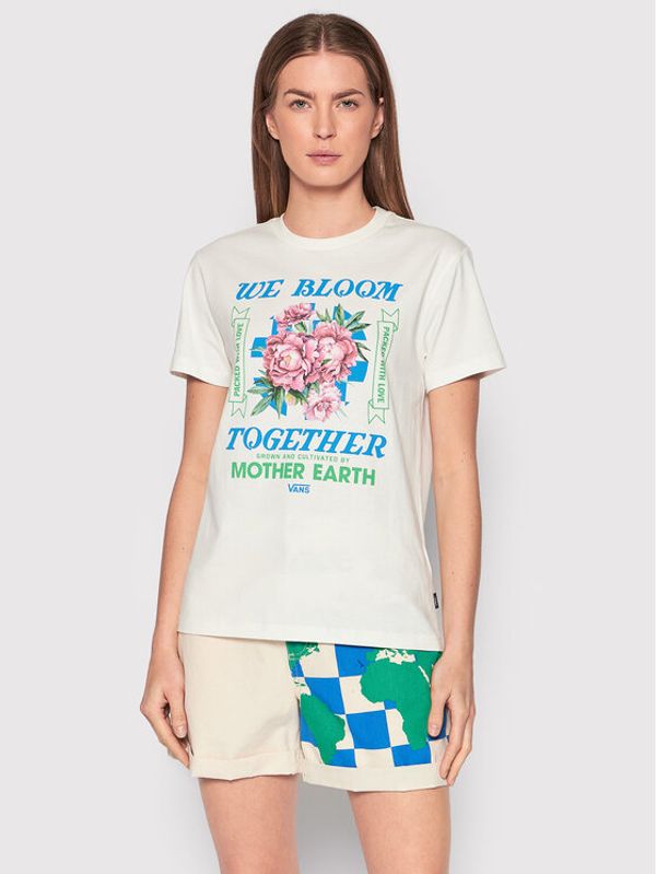 Vans Vans Тишърт Eco Positivity VN0A5LI2 Бял Regular Fit