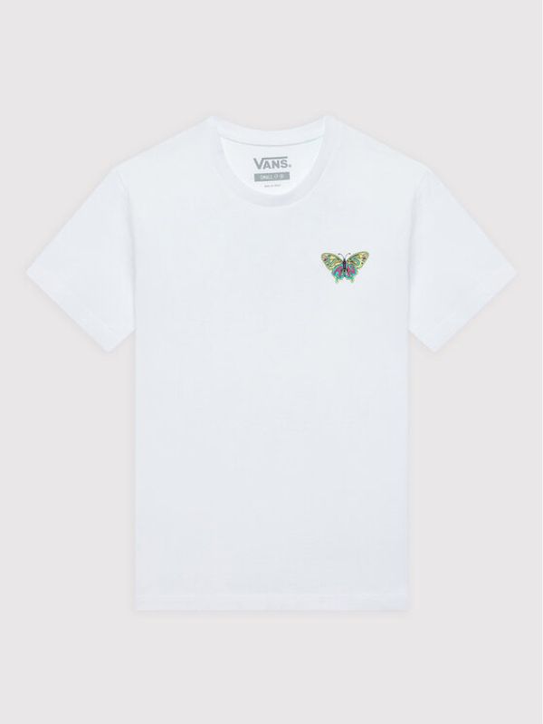 Vans Vans Тишърт Fly Butter Crew VN0A5LEN Бял Regular Fit