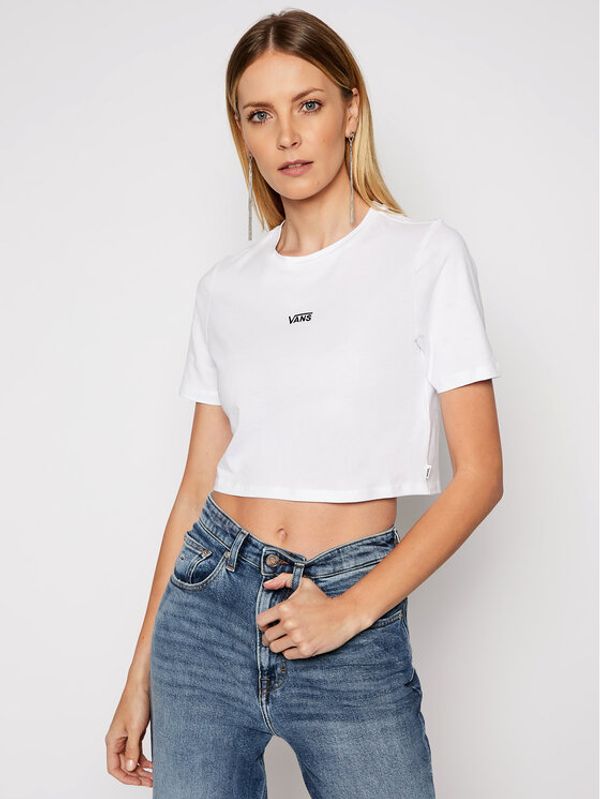 Vans Vans Тишърт Flying V Crop Cre VN0A54QU Бял Cropped Fit