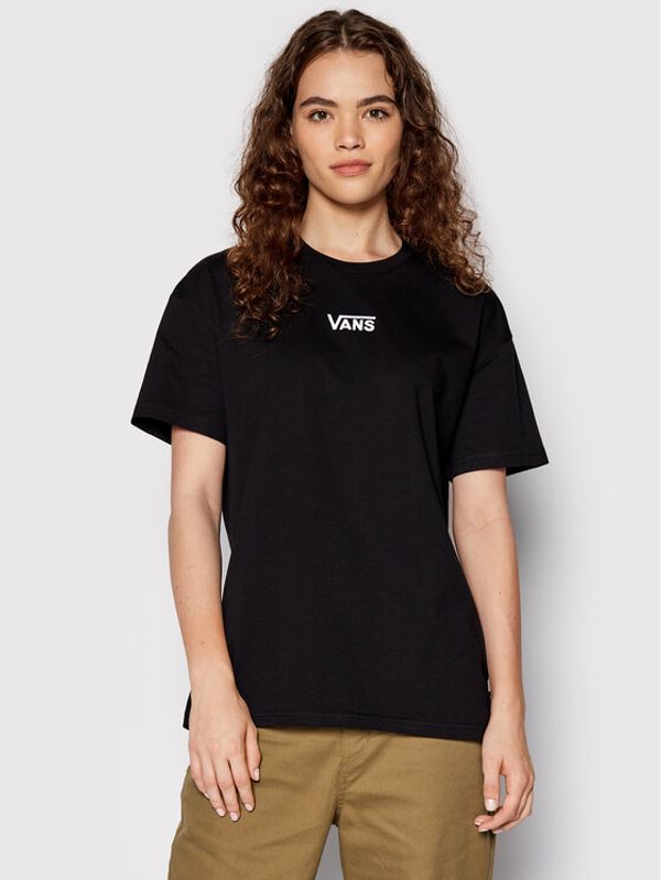 Vans Vans Тишърт Flying V VN0A7YUT Черен Oversize