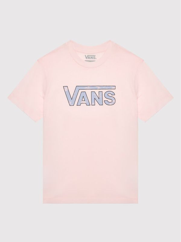 Vans Vans Тишърт Flying V Wash VN0A5LET Розов Regular Fit