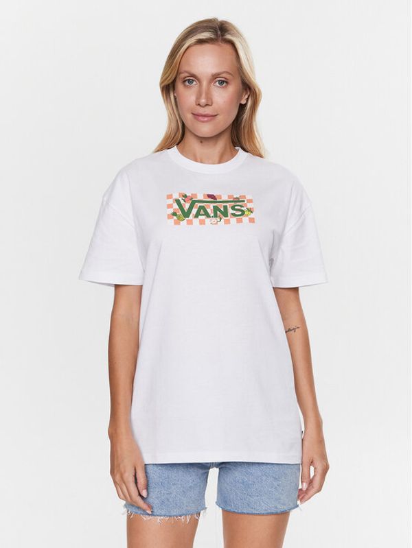 Vans Vans Тишърт Fruit Checkboard VN0003V8 Бял Regular Fit