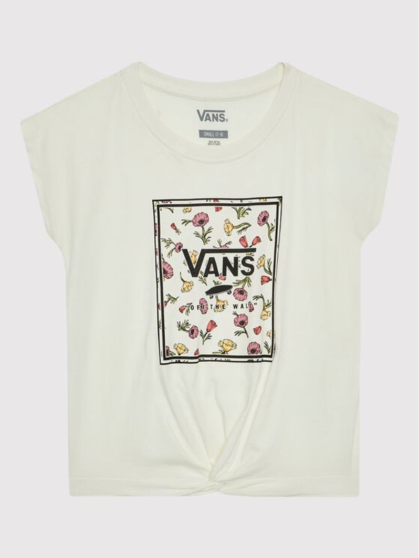 Vans Vans Тишърт Poppy Box VN0A7YVJ Бял Regular Fit
