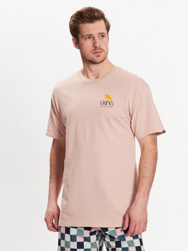 Vans Vans Тишърт Sunset Dual Palm Vintage Ss Tee VN0006CH Розов Regular Fit