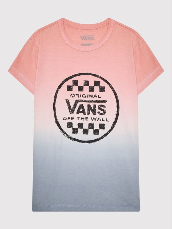 Vans Vans Тишърт Sunset Wash VN0A7RUJ Розов Regular Fit