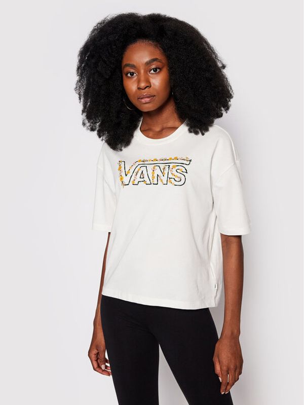 Vans Vans Тишърт Trippy Garden VN0A5I7S Бял Regular Fit
