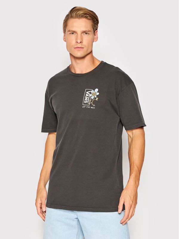 Vans Vans Тишърт Trippy Grin Floral VN0A7S77 Черен Classic Fit