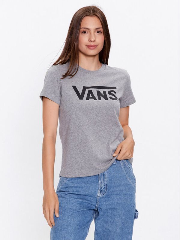 Vans Vans Тишърт Wm Flying V Crew Tee VN0A3UP4 Сив Regular Fit