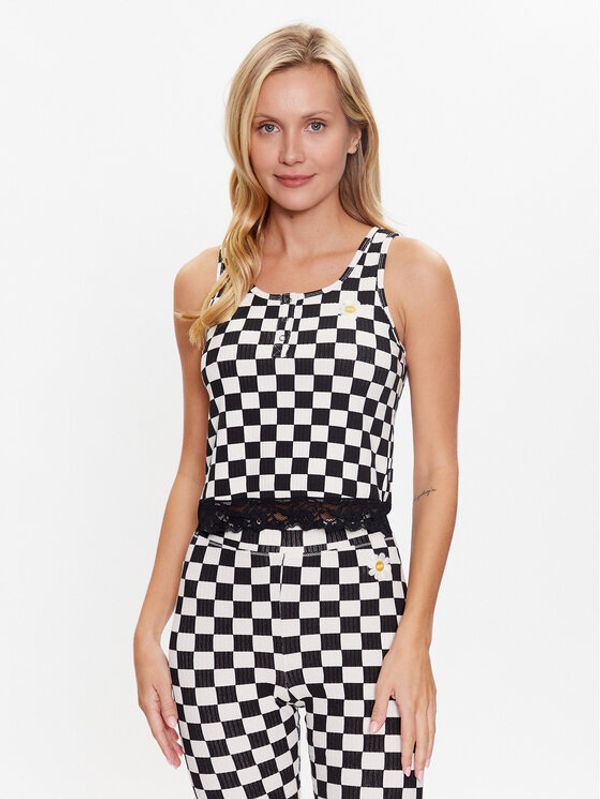 Vans Vans топ Oversized Floral Tank VN000741 Черен Regular Fit