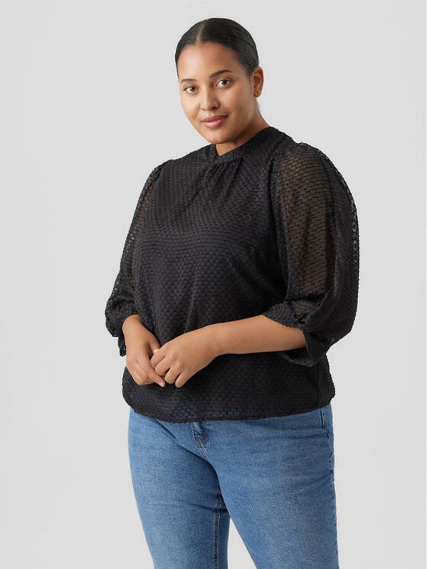 Vero Moda Curve Vero Moda Curve Блуза Rosa 10284309 Черен Regular Fit