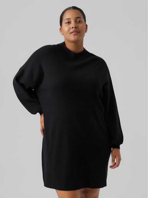 Vero Moda Curve Vero Moda Curve Плетена рокля Nancy 10276861 Черен Regular Fit