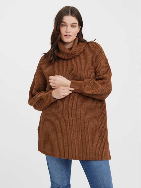 Vero Moda Curve Vero Moda Curve Поло Sayla 10276895 Кафяв Regular Fit