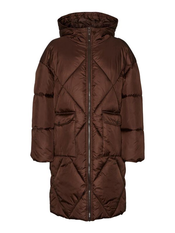 Vero Moda Curve Vero Moda Curve Пухено яке Blake 10279553 Кафяв Regular Fit