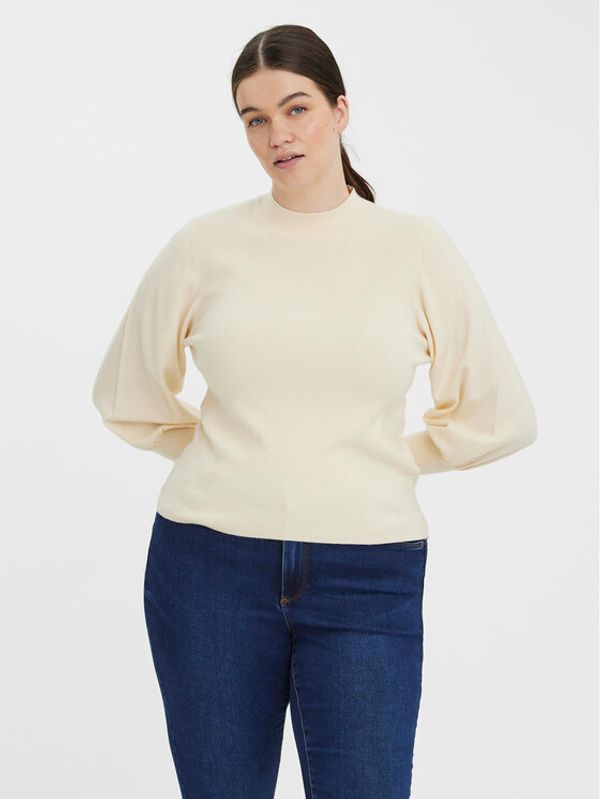 Vero Moda Curve Vero Moda Curve Пуловер Hollykarispuff 10276872 Бежов Regular Fit