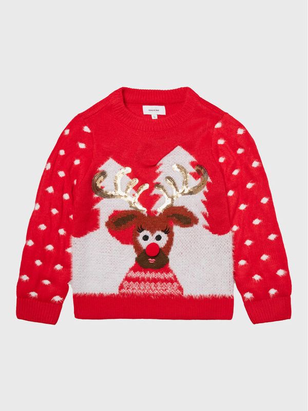 Vero Moda Girl Vero Moda Girl Пуловер Rudy 10272446 Червен Regular Fit