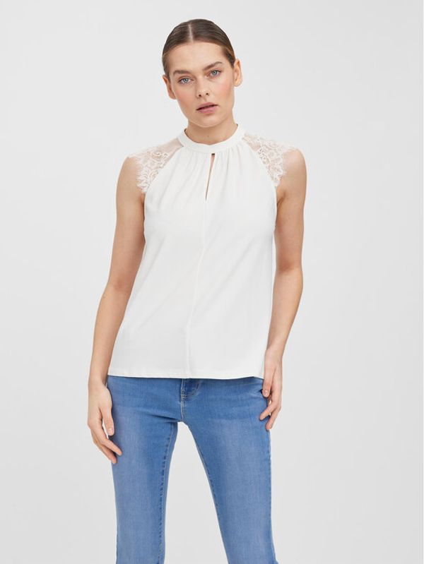 Vero Moda Vero Moda Блуза Milla 10226072 Бял Regular Fit